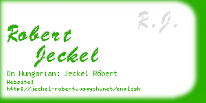 robert jeckel business card